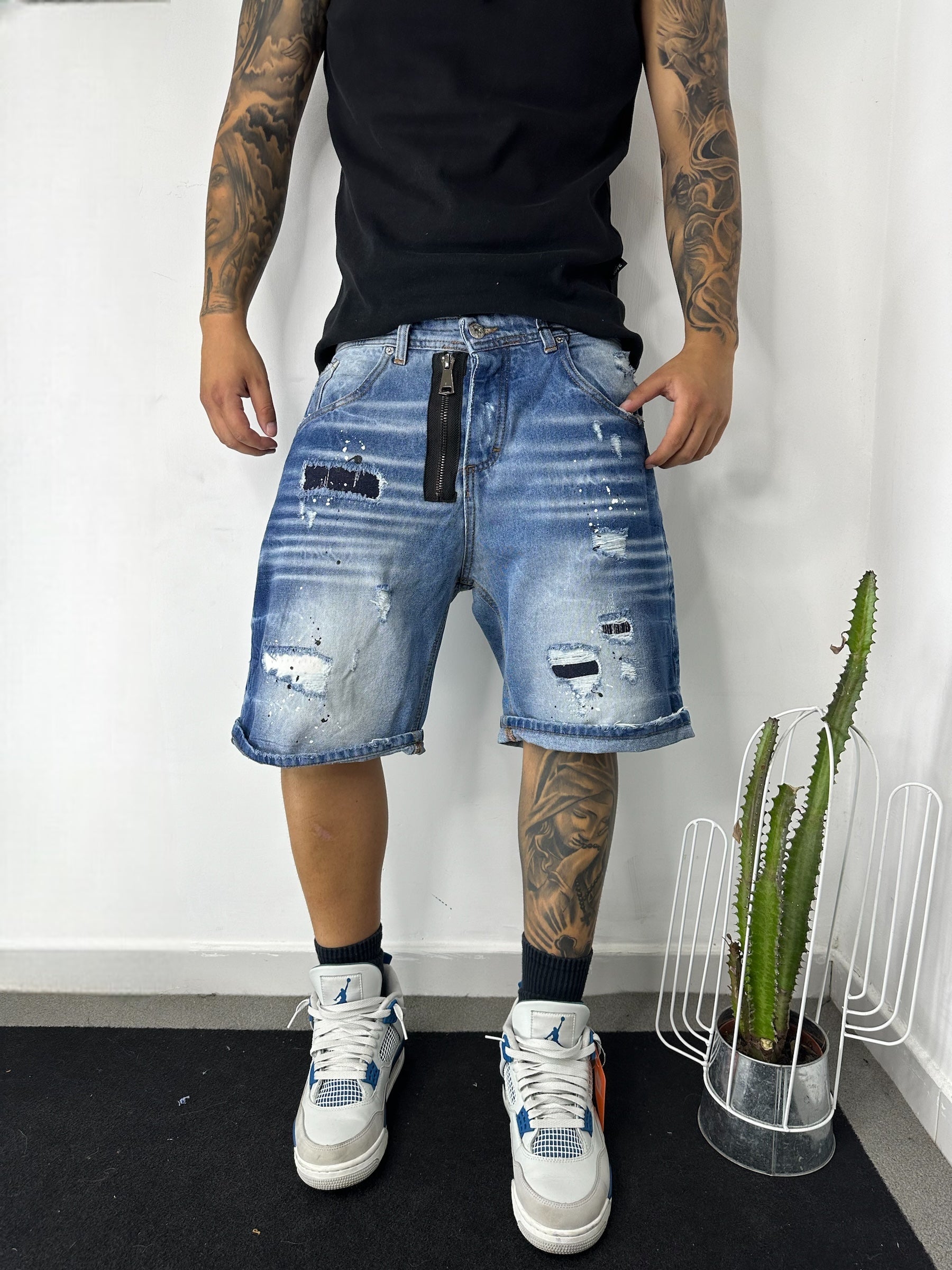 SHORT DENIM ZIP